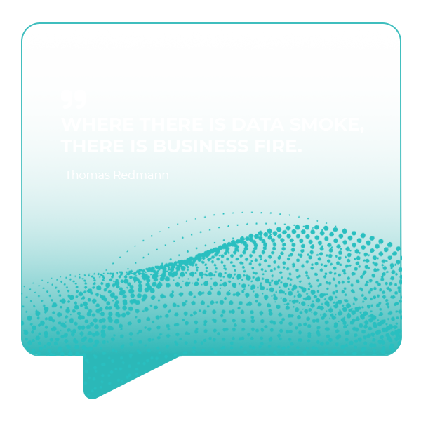 Quote Thomas Redmann: Where there is data smoke, there is business fire.